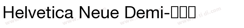 Helvetica Neue Demi字体转换